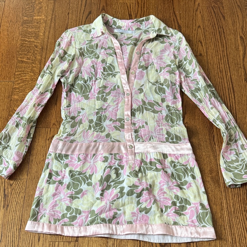 H Starlet pink and green tunic